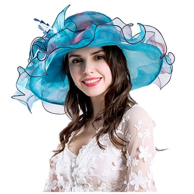 Girl Church Derby Hat Ruffles Wide Brim Bridal Cap One Size  eb-42863916